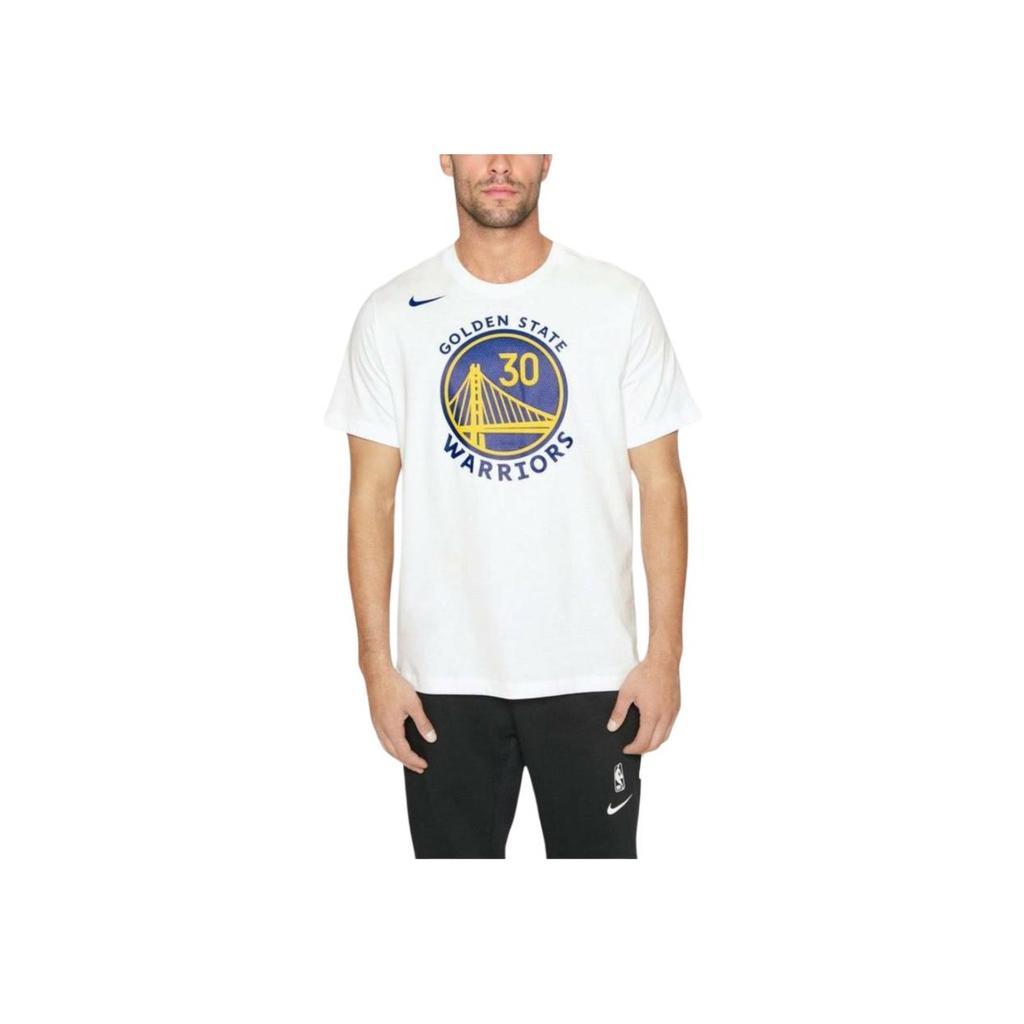 Nike Golden State Warriors NBA Solid Rundhals-T-Shirt mit Stephen Curry Herren-Tops Weiß 870775-102