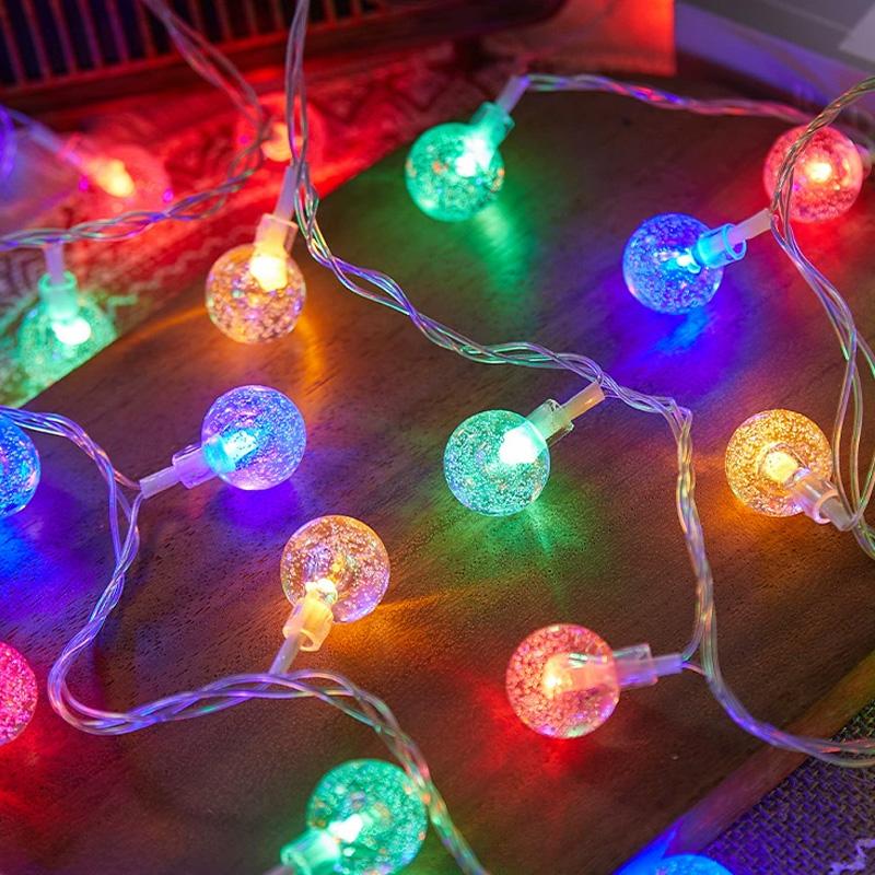 20LED Fairy Lights for Christmas Tree Ball Outdoor String Lights Waterproof Home Decoration 300cm Lamp Bubbles