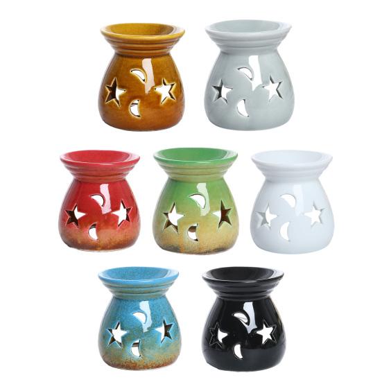 Scalda cera ceramico Diffusore di oli essenziali Portacandela a lumino Piccolo Brucia incenso da scrivania per Decorazione Casa Camera da letto