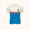 2025 men's summer short-sleeved T-shirt comfortable design color matching trendy brand letter crew neck top