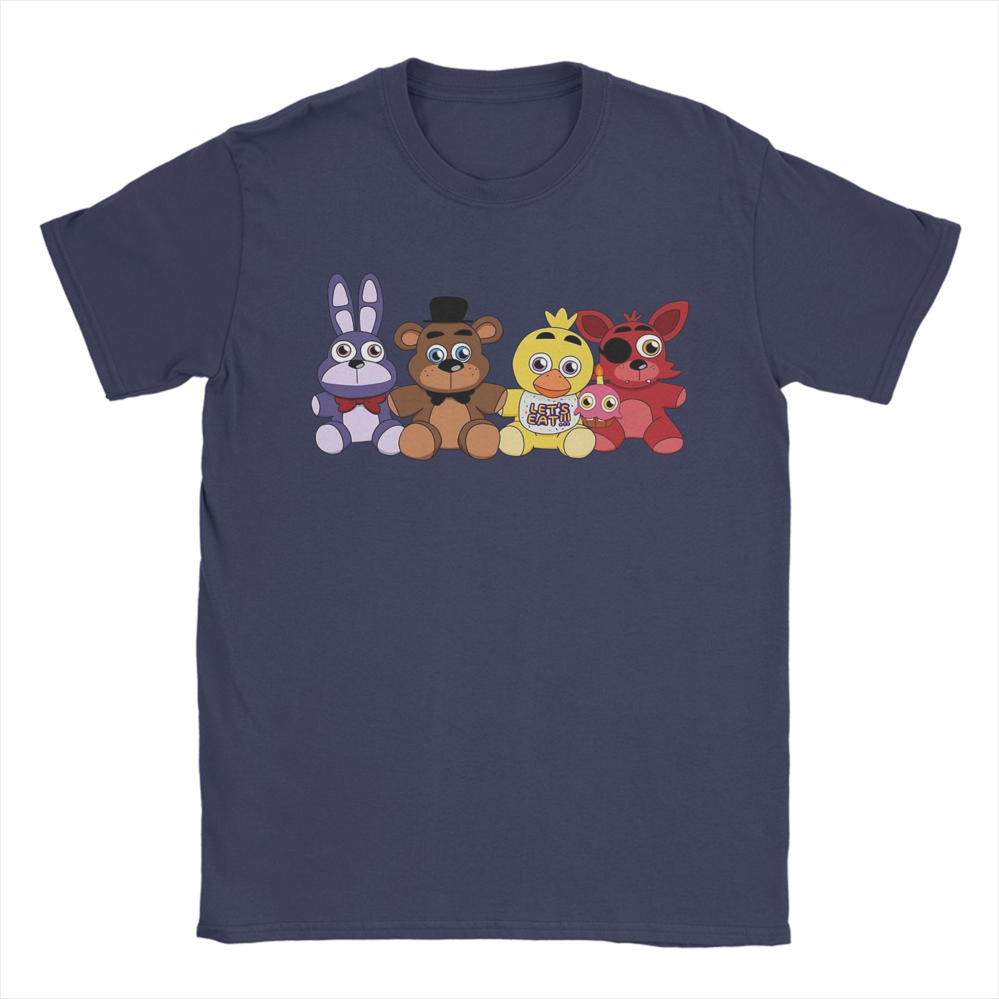 

Mens TShirts Freddyed Bonnie Game plushie gang Pure Cotton Tee Shirt Short Sleeve T Shirt Round Collar Clothes Gift Idea 3XL