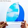 Customized Sailboat Award Color Printing, Crystal Trophy Enterprise Excellent Employee Home Decoration Honor Lettering Medal 1Pc