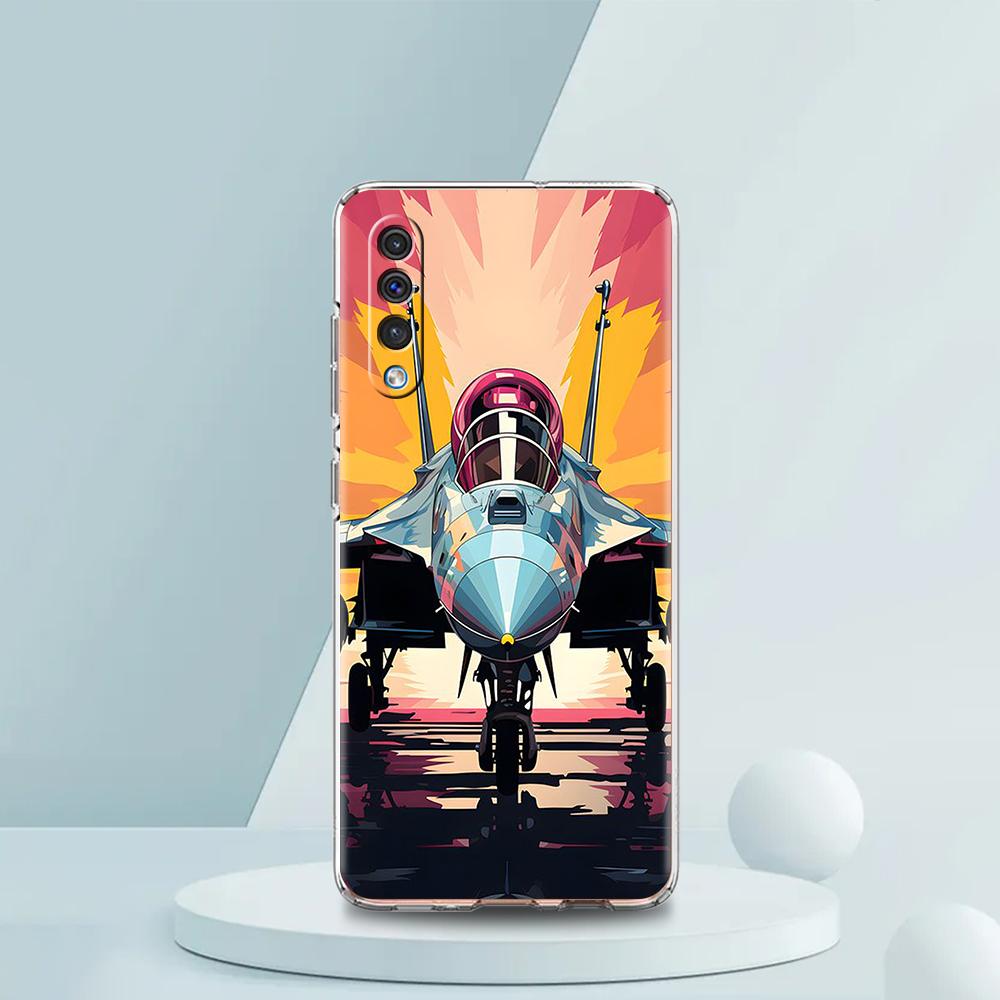 

Sky Jet Fighter Transparent Phone Case for Samsung Galaxy A12 A50 A52 A70 A40 A10 A20 A30 A02 A03S A04 Cover Silicone Shell Bags Samsung A30