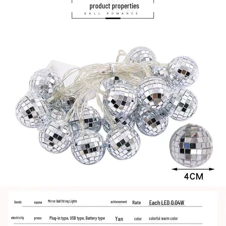 LED Lens Ball String Lights for Festivals & Parties - Disco and Christmas Decorations