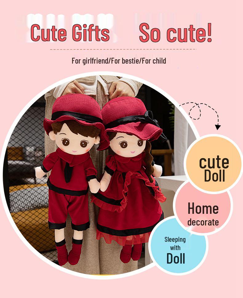 Cute Princess Wedding Couple Plush Dolls - Bed Pressing Ragdoll Gift