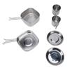 6 Pcs Camping Cookware Set Stainless Steel Utensils Pot Pan Plate Cup Kit for Outdoors Picnic Hiking (CW 304) 6 Piece