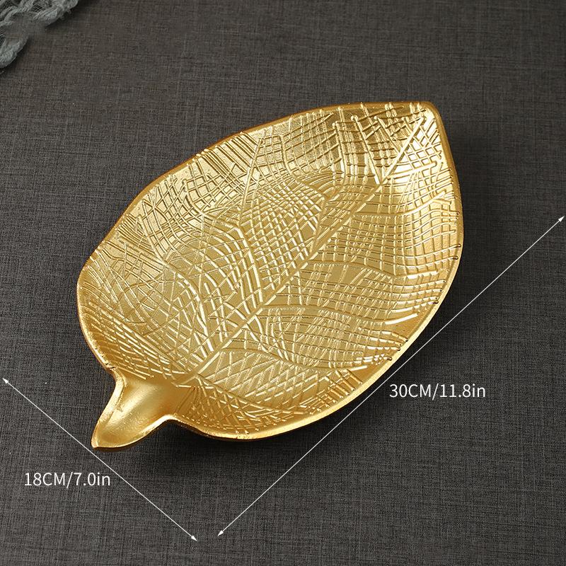 Leaf Shaped Fruit Plate Decorative Snack Tray Artistic Storage Tray for Living Room Event Parties and Daily Use