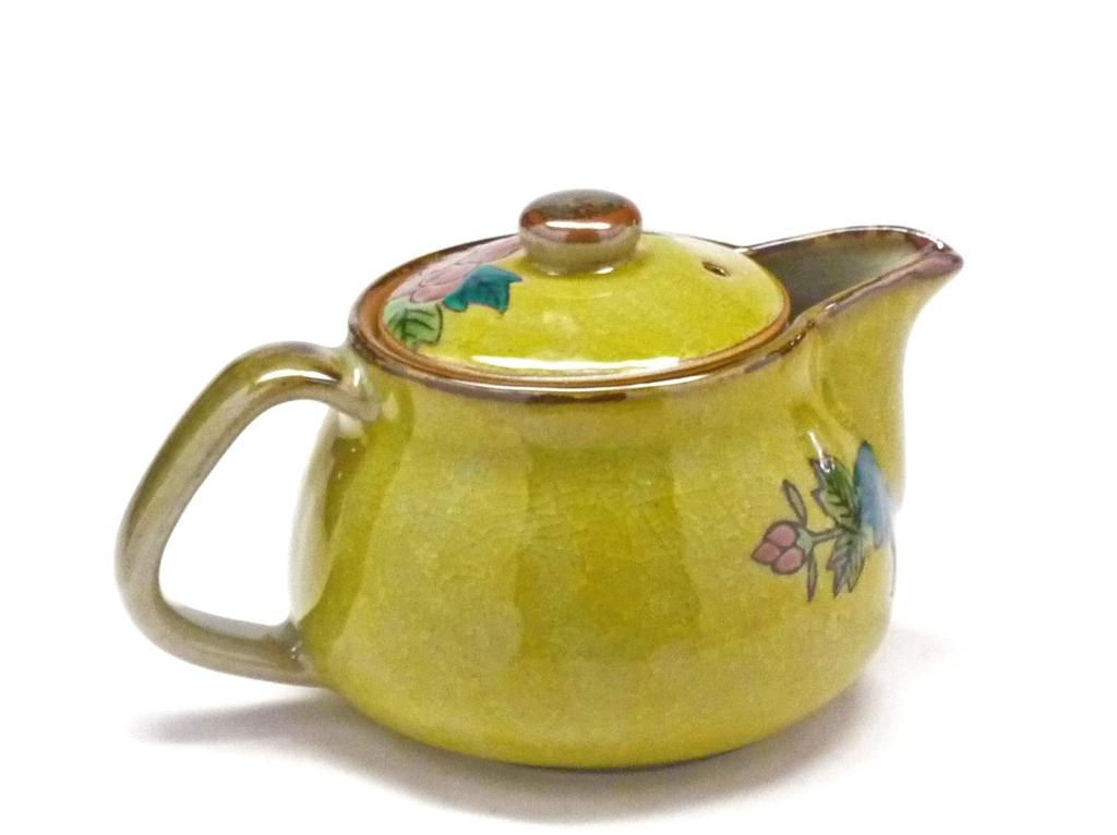 Kutani große dunkel bemalte Pfingstrose [Teekanne/Teekanne] [Rückseite]