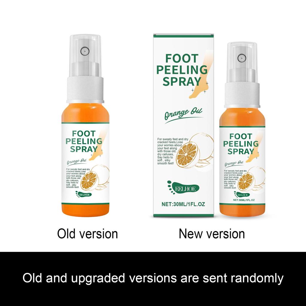 Foot Exfoliating Spray 30ml, Removes Dead Skin, Moisturizes, Softens Calluses, Smoothes Skin, Foot Care Spray