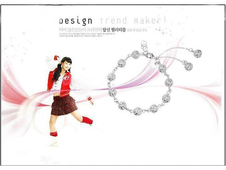 Weihua Silver-Plated Korean Crystal Bracelet for Women