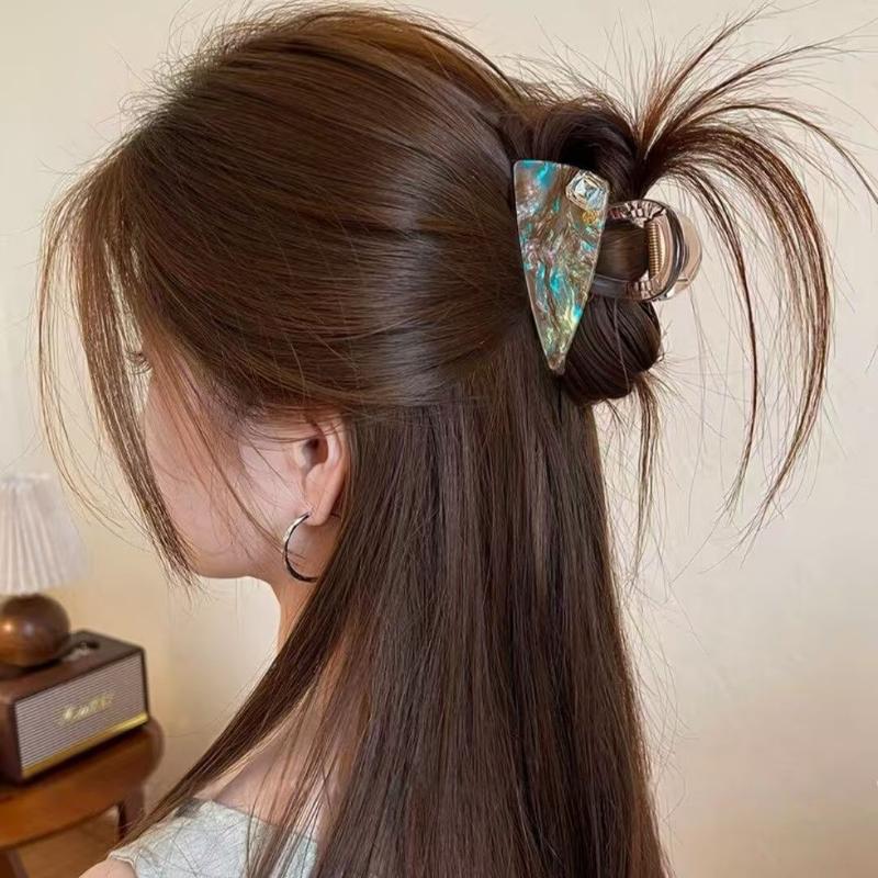 Iridescent Hair Claw Clip Heavy Duty Strong Hold Stylish Hair Clamp for Women Thick Hair Banquet Travel Daily Wear