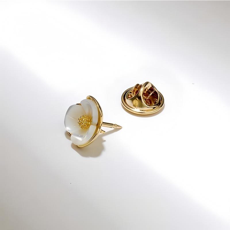 Small Flower Brooch, Exquisite Shirt Collar Anti-glare Buckle, Fixed Clothes Pin