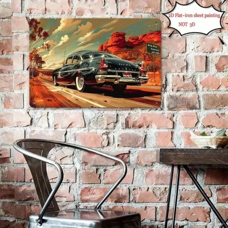 

Vintage Retro Car Metal Poster Wall Art Garage Decor Auto Lover Gift