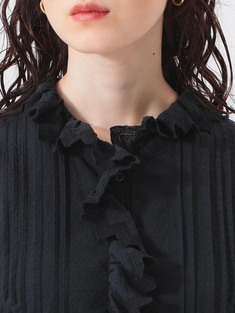 Beams Boy Women's Vintage Ruffle Dress, Black/Free Size