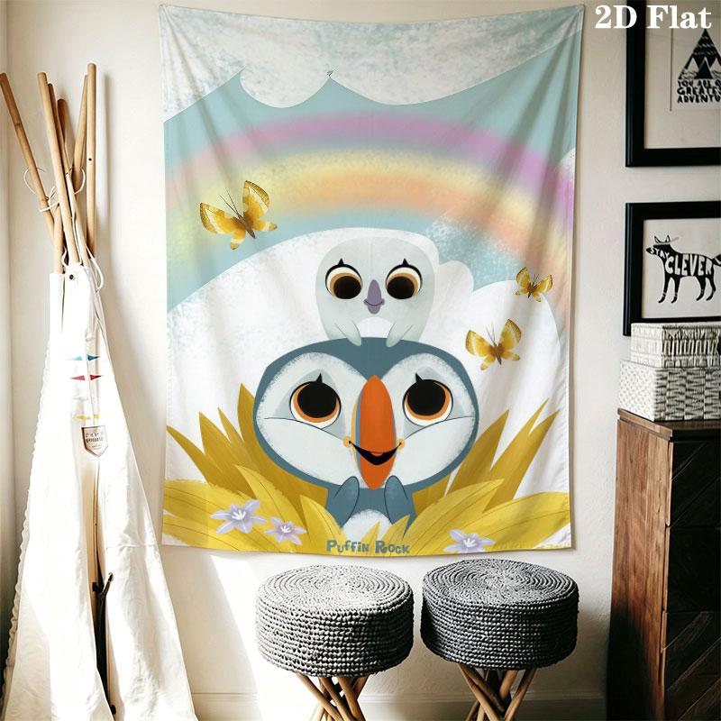 Peter Rabbit Dawn Wall Hanging Printed Fabric Blanket Decorative Tapestries for Bedroom Living Room Home Decor
