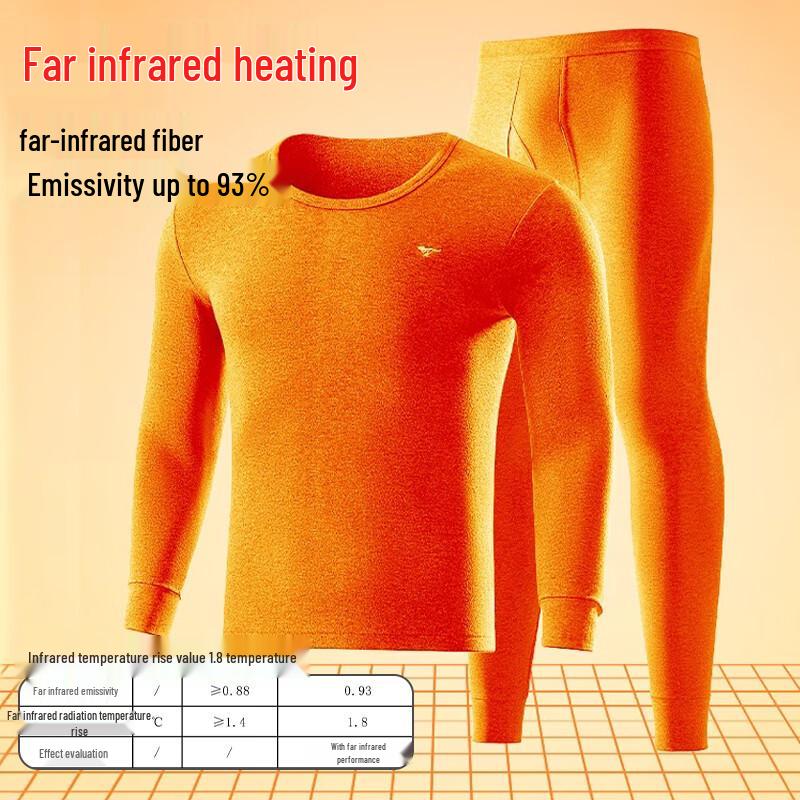 Langsha Men's Pure Cotton Antibacterial Thermal Underwear Set