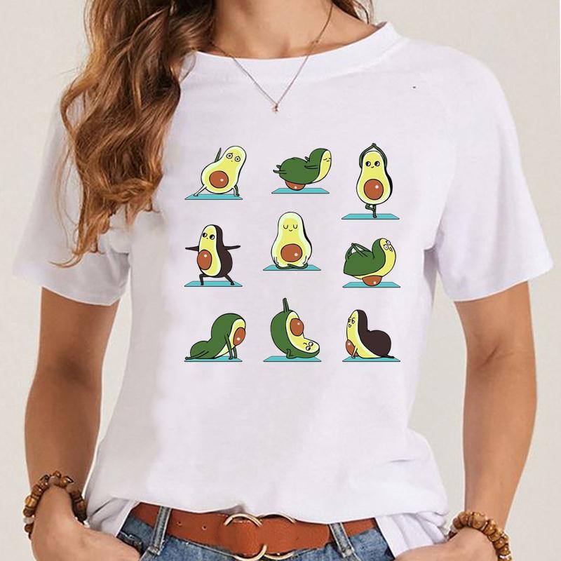 Sommer Niedliches Muster T-Shirt Druck Damen Frauen T-Top Lässig Kurzärmelig Damenmode T-Shirt