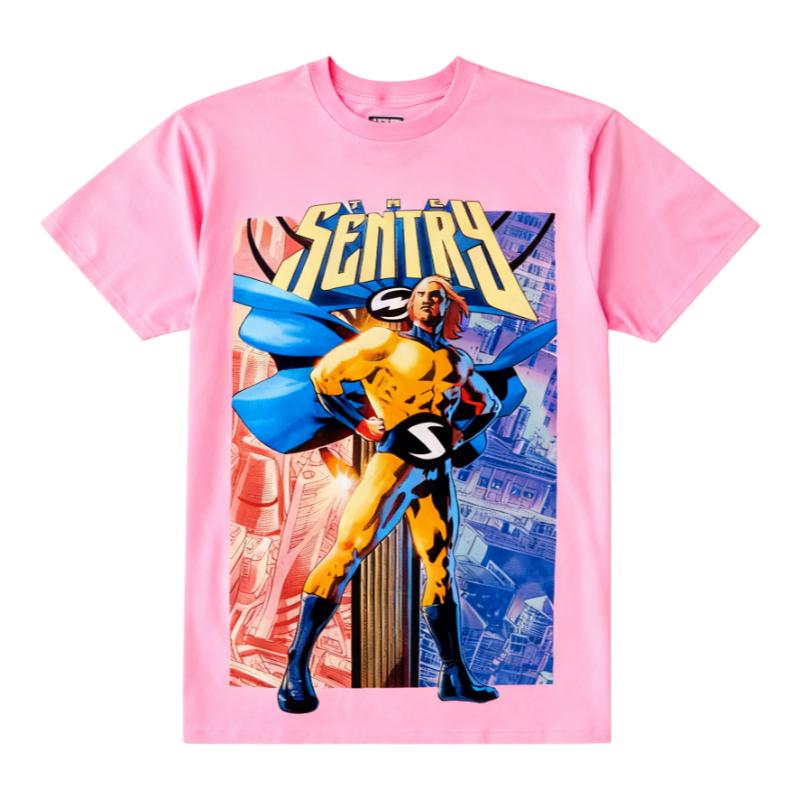 Marvel The Sentry Retro Vintage Comic Superhero Graphic Oversized Loose Cotton Casual Short Sleeve TShirt S