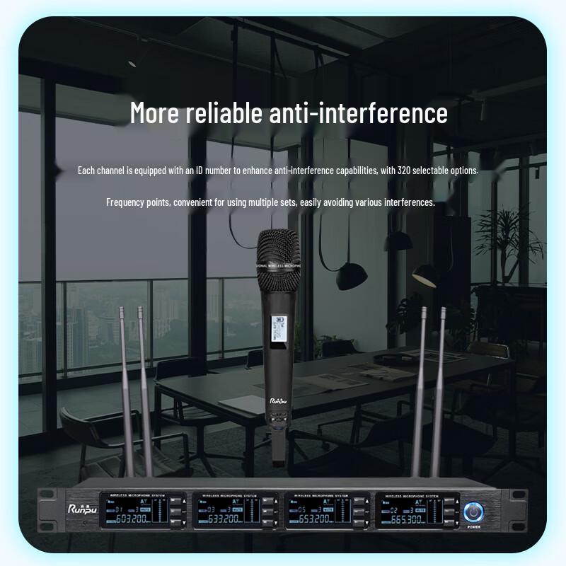 Runpu RP-SU34S Professional Wireless UHF Conference Microphone System (CN version)