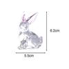 Easter Rabbit Figurine Animal Sculpture Bunny Statue Mini Decorative Figurine Tabletop Ornament for Bedroom Birthday Gift