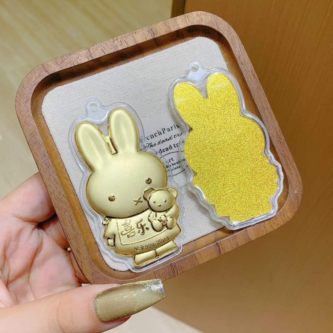 

Сумка-шарм для телефона Кролик из золота 999 пробы — Милый, Креативный Подарок-брелок