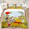 Set Lenzuola 3 Pezzi Winnie the Pooh e Amici (1 Copripiumino + 2 Federe, Senza Imbottiture) D092