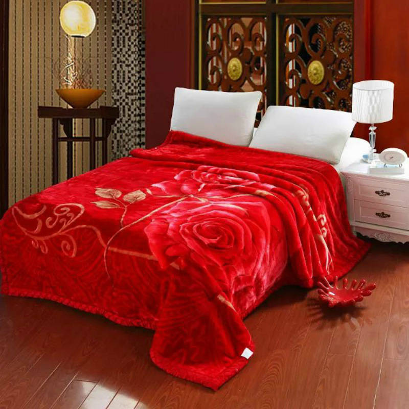 Winter Raschel Mink Blankets For Beds Double Layers Soft Warm Fluffy Thick Faux Fur Bedding Blankets 2-6Kg
