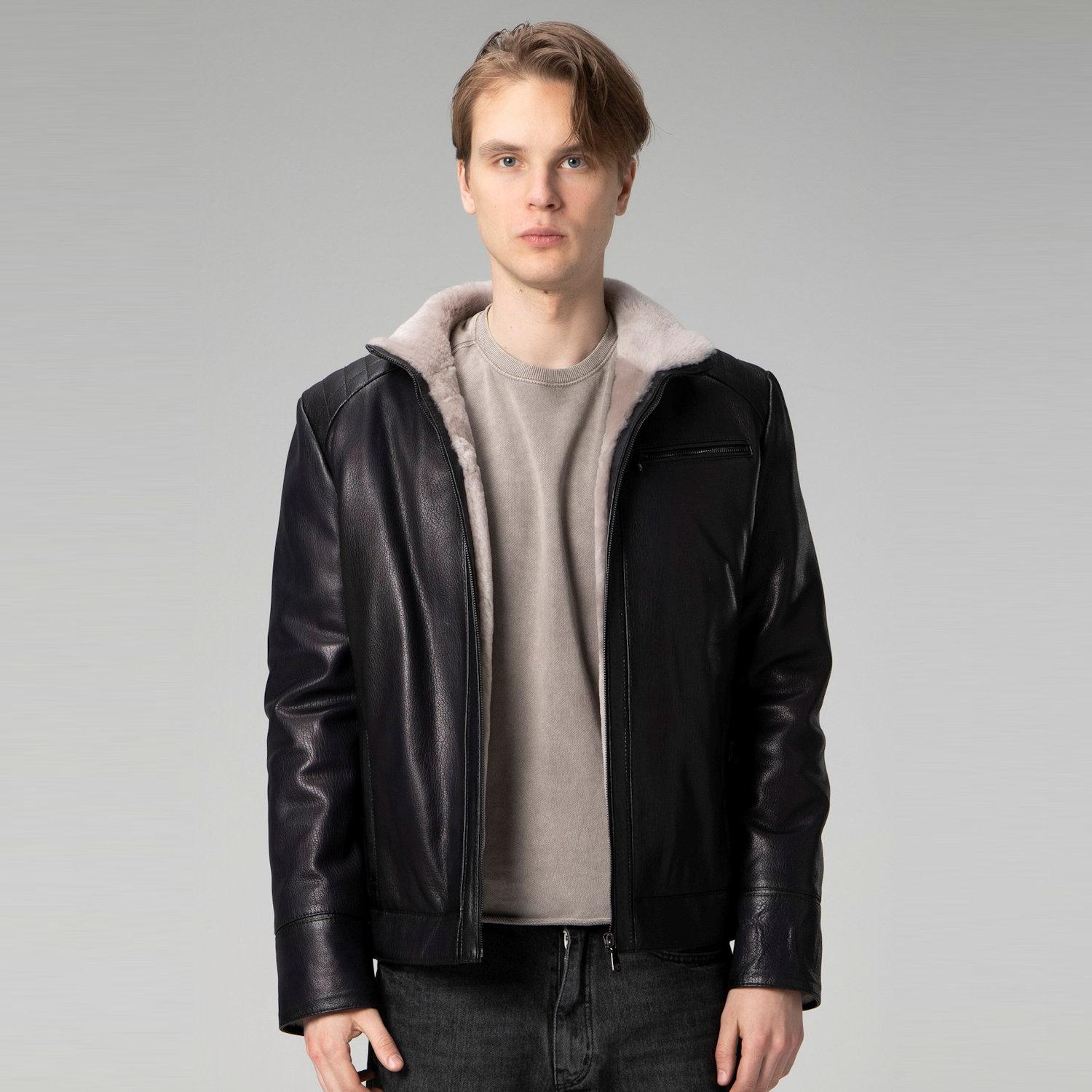 

Dericlub Man Пальто из 100% натуральной кожи 3XL чёрный