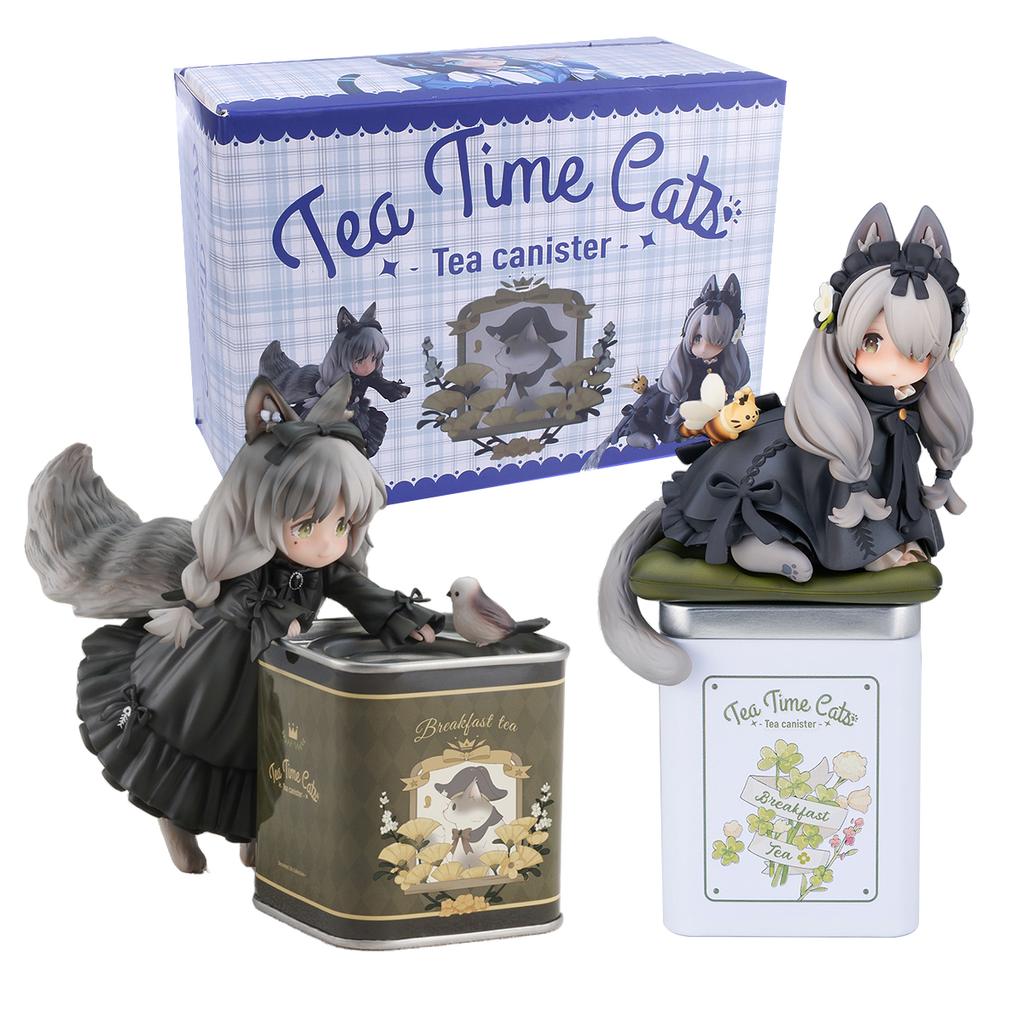 12см Кіт на чаюванні Аніме Фігурка Q Версія Каваї Час чаю Коти Чайник Кіт Фігурка Дії Колекція Модель Прикраси Іграшки Подарунки