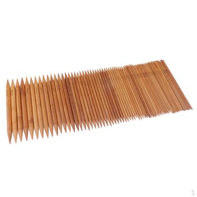 75 Pieces 2mm-10mm Double Pointed Carbonized Bamboo Knitting Crochet Set