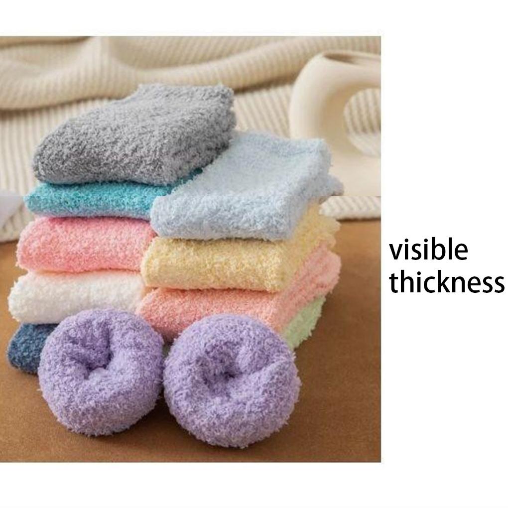 1 Pair Polyester Woman Sock Washable Reusable Casual Breathable Thermal Winter Autumn Replacement Household Floor Socks
