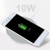 10W Ultra thin Round Wireless Intelligent Fast Charger Transmitter Charging Pad(Gray )