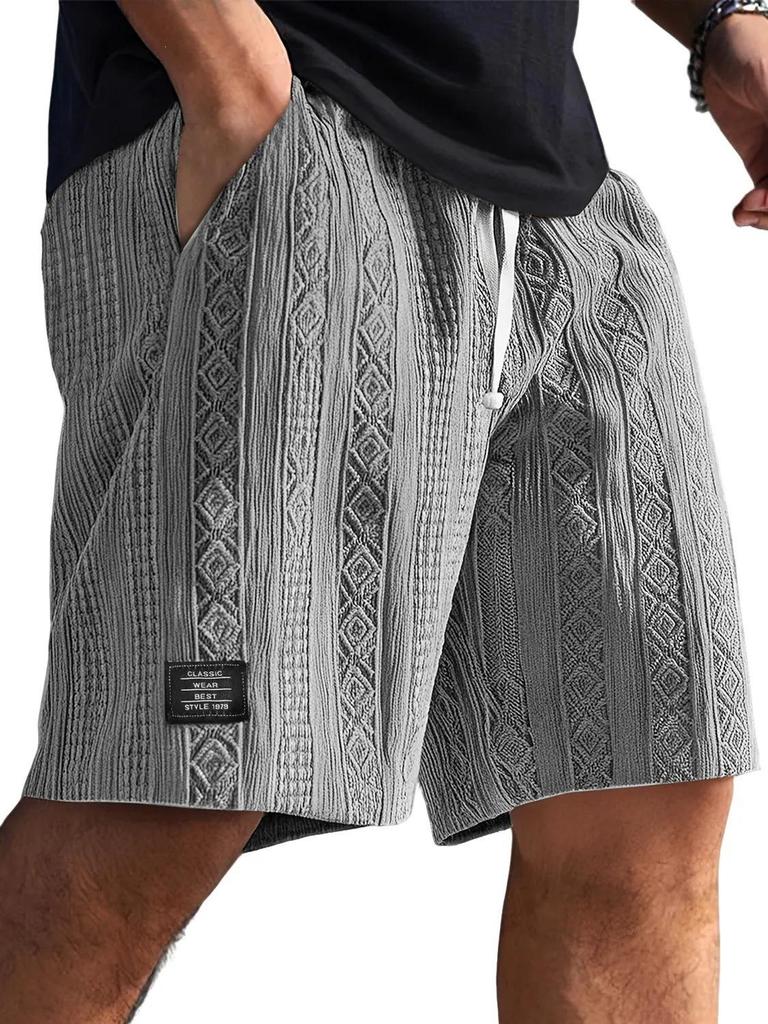 2026 Euro-Amerikaanse Stijl Heren Multi-Pocket Wijde Pijp Casual Jacquard Shorts