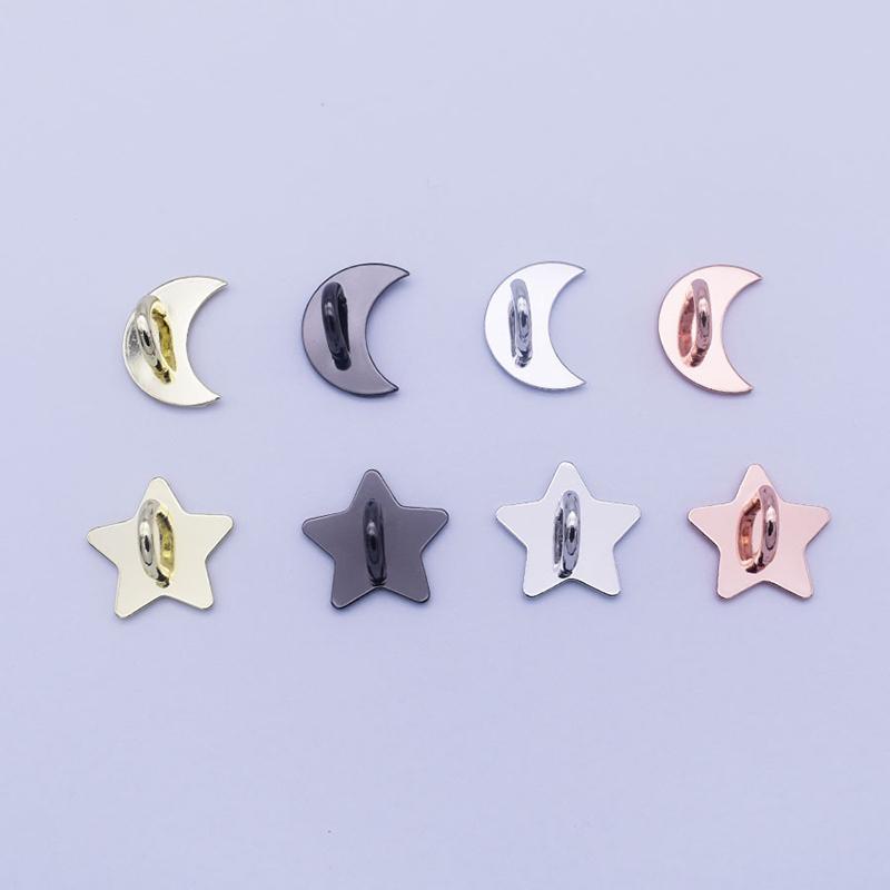 New 2/4PCS Adhesive Metal Stars Moon Bow Phone Charm Holder Phone Case Finger Ring Stand Hook Buckle Charm Clasp Accessor String 5