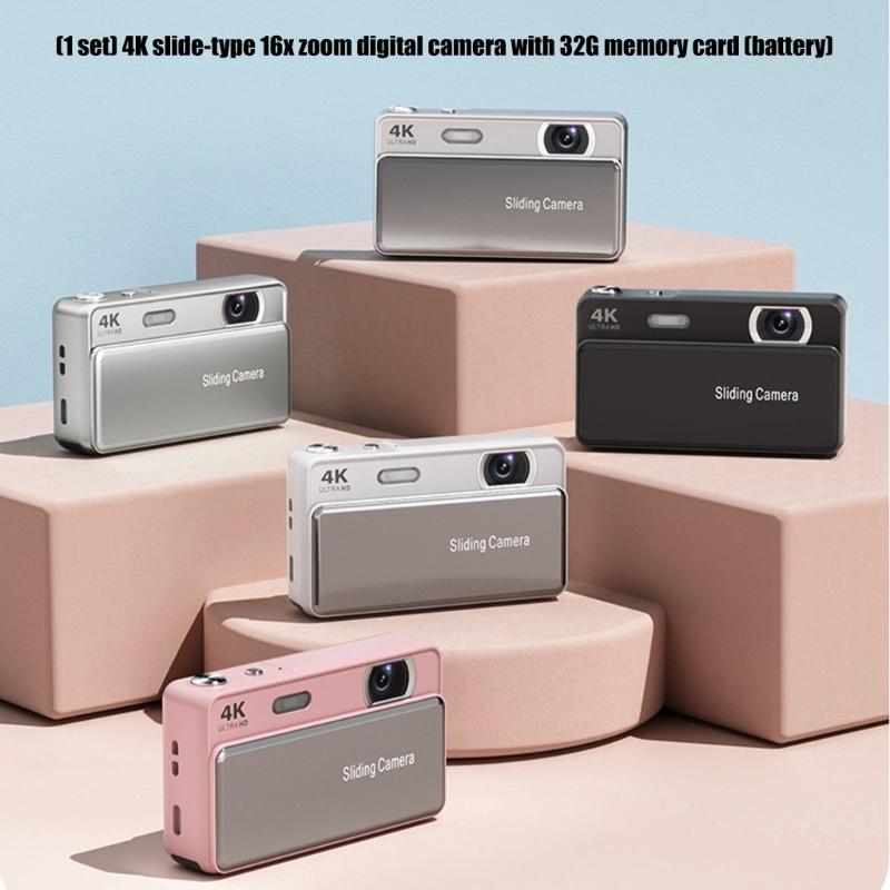 Digital Camera Slide Camera Card Campus Camera With 32GB Internal Storage Card For Easy Daily Photography Accessories