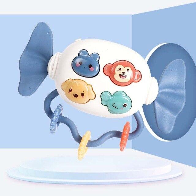

Baby Candy брязкальця іграшки музика світиться інтелект хапаючи м який силіконовий прорізувач пластикові брязкальця дзвони освітні іграшки малюка синій