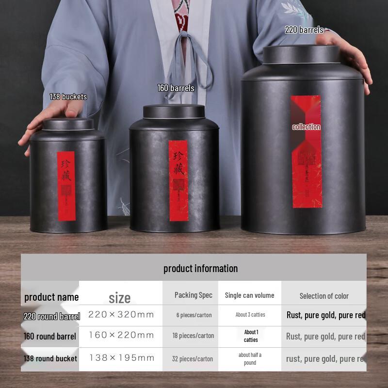 NAIJIANG Airtight Tinplate Tea Storage Canister