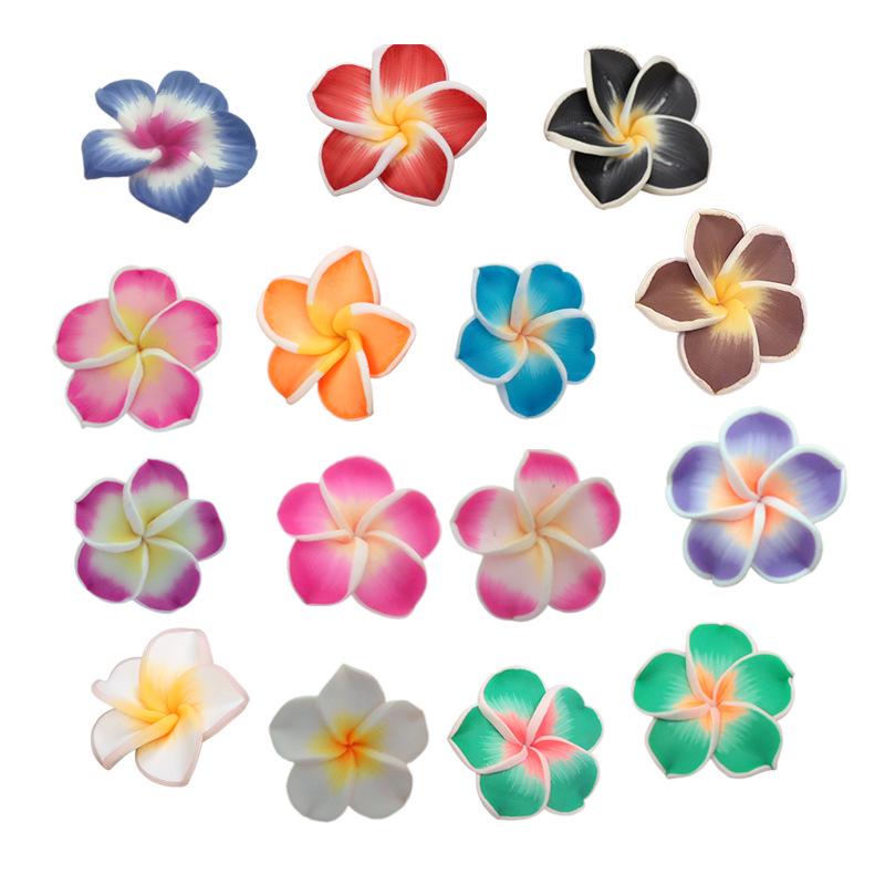 30mm Polymer Clay Floral Egg Accessories for DIY Jewelry & Hair