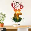 1sheet Translucent PVC Self Adhesive Wall Stickers Waterproof Building Decals for Home Living Room Bedroom Wall Decoration Deer 600x380mm