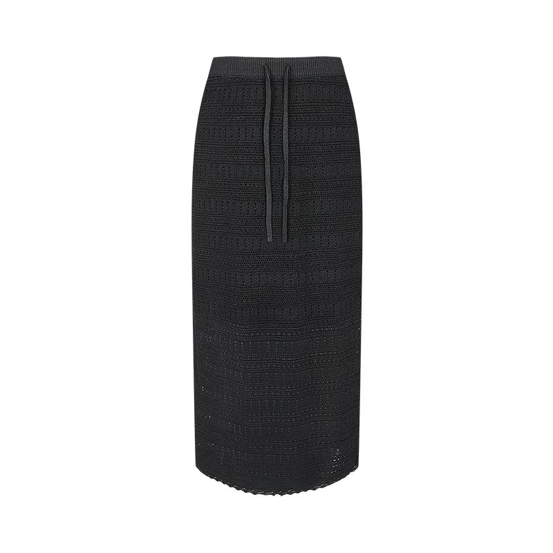 Less 2025 Autumn Casual Straight Long Skirt