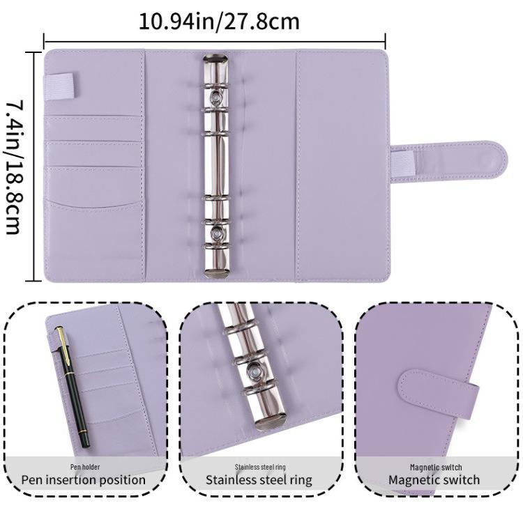 Macaron A6 Cute Loose-leaf Notebook with Magnetic Buckle