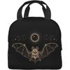 Mandala Boho Crescent Moon Sun Dreamcatcher Lunch Bag Waterproof Portable Tote Bag for Fashion Lunch Box with Zip Closure