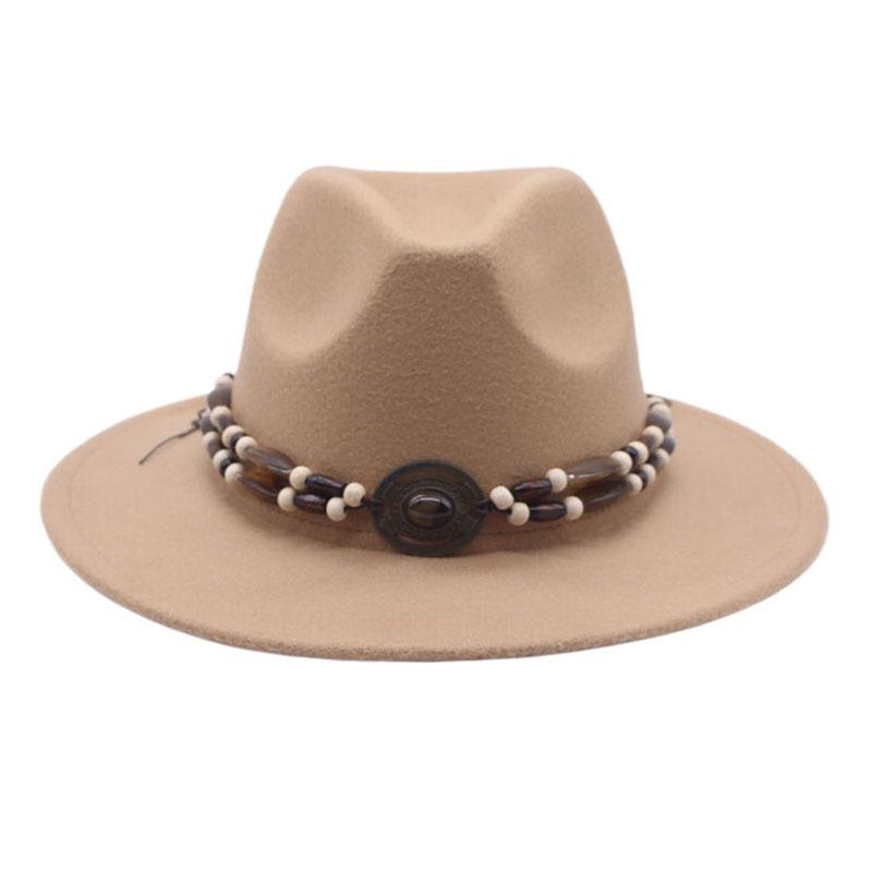Hot-selling top hat, ethnic style cow head, western cowboy top hat, rolled brim, retro riding hat, woolen felt hat