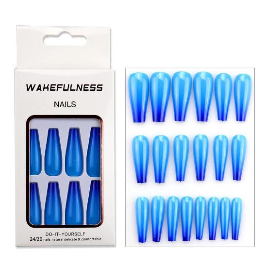 Dlouhý přechod Pure Color Ballet Nail Nail Piece Barevný tisk Love Flame Evropské a americké Nails Art Tipy na falešné nehty Gel na nehty Full Cover