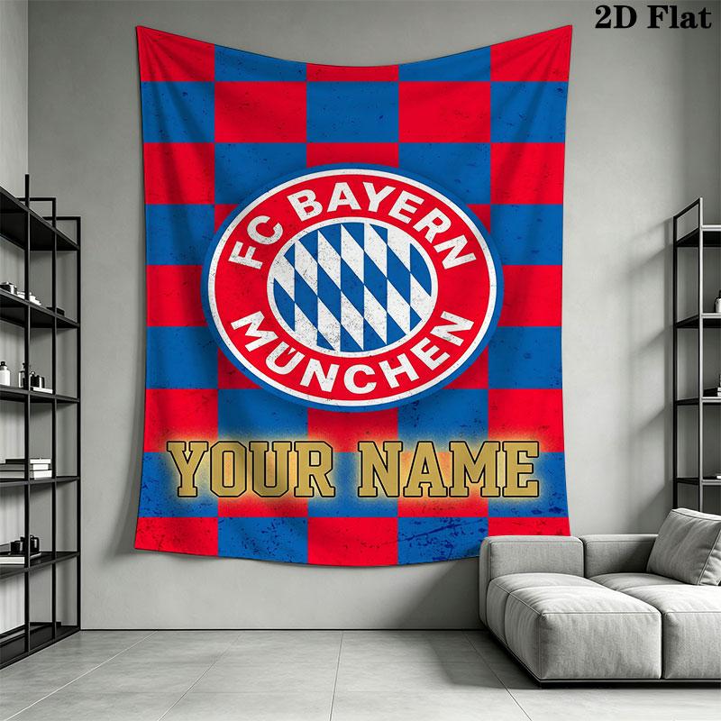 Custom Fc Bayern Munich Wall Hanging Printed Fabric Blanket Decorative Tapestries for Bedroom Living Room Home Decor