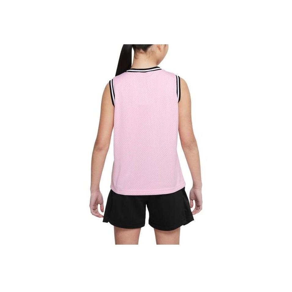 Jordan Stampa Logo Lettera Girocollo Senza Maniche Maglia da Basket per Bambini Maglia Bambino Rosa HA7284-663