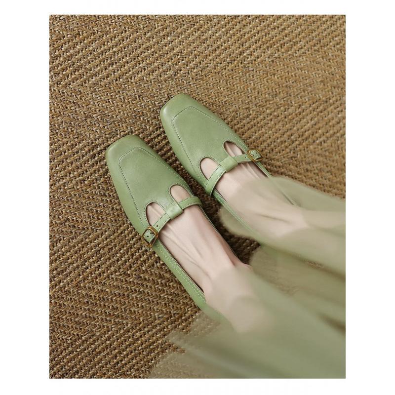 New pink square head thick heel Mary Jane thick heel light mouth single shoes women's versatile women's shoes