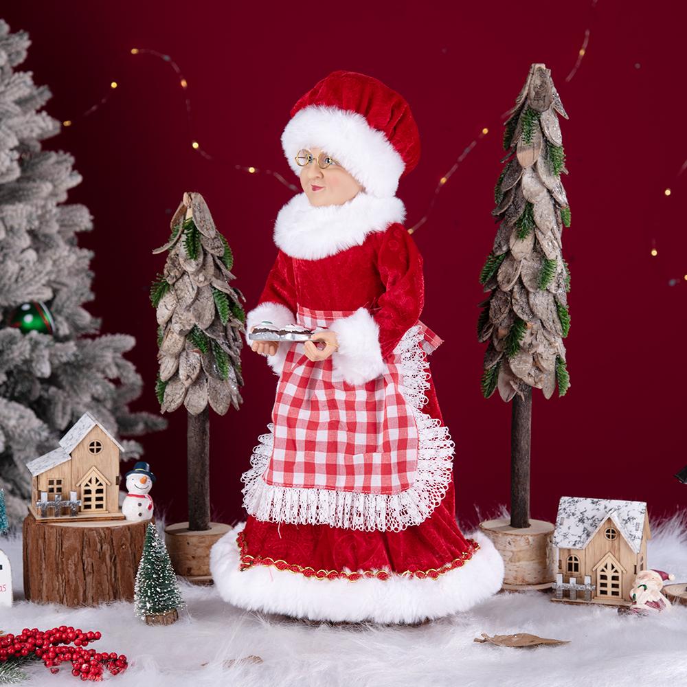 Christmas Baker Mrs. Claus Plush Ornament