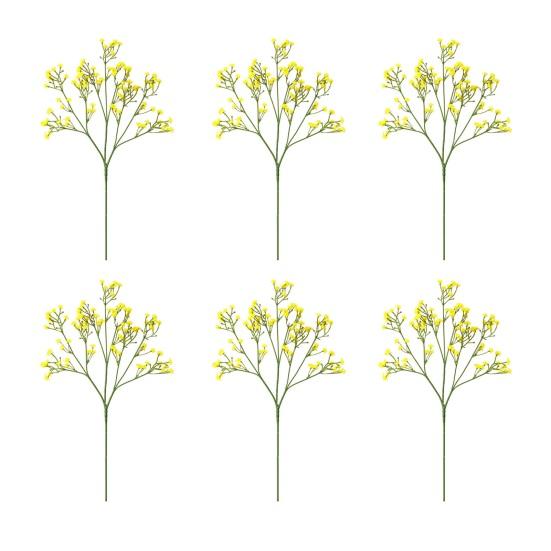 6Pcs 42CM Artificial Babysbreath 3 Fork Realistic Fake Flower Home