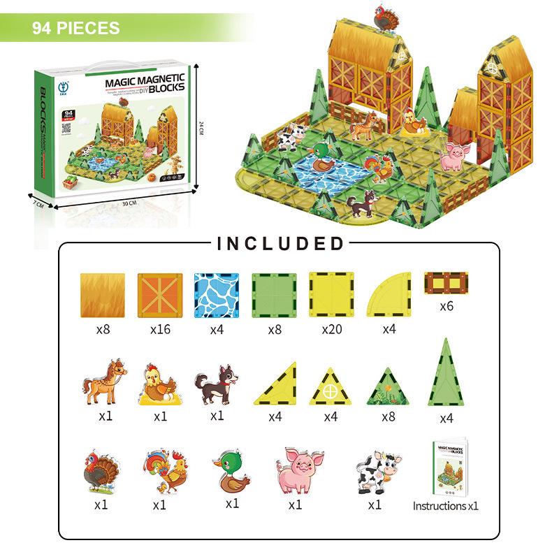 Magnetic Rail City Engineering & Firefighting Building Blocks: Interactive Educational Toy for Kids